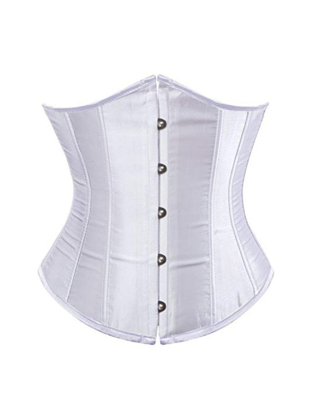 Women's Satin Corset Top Underbust Waist Trainer Bustier Shapewear Boned